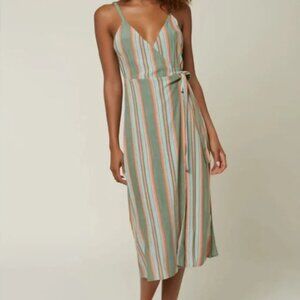 O'Neill Wrap Dress Striped Midi | Beach & Vacation